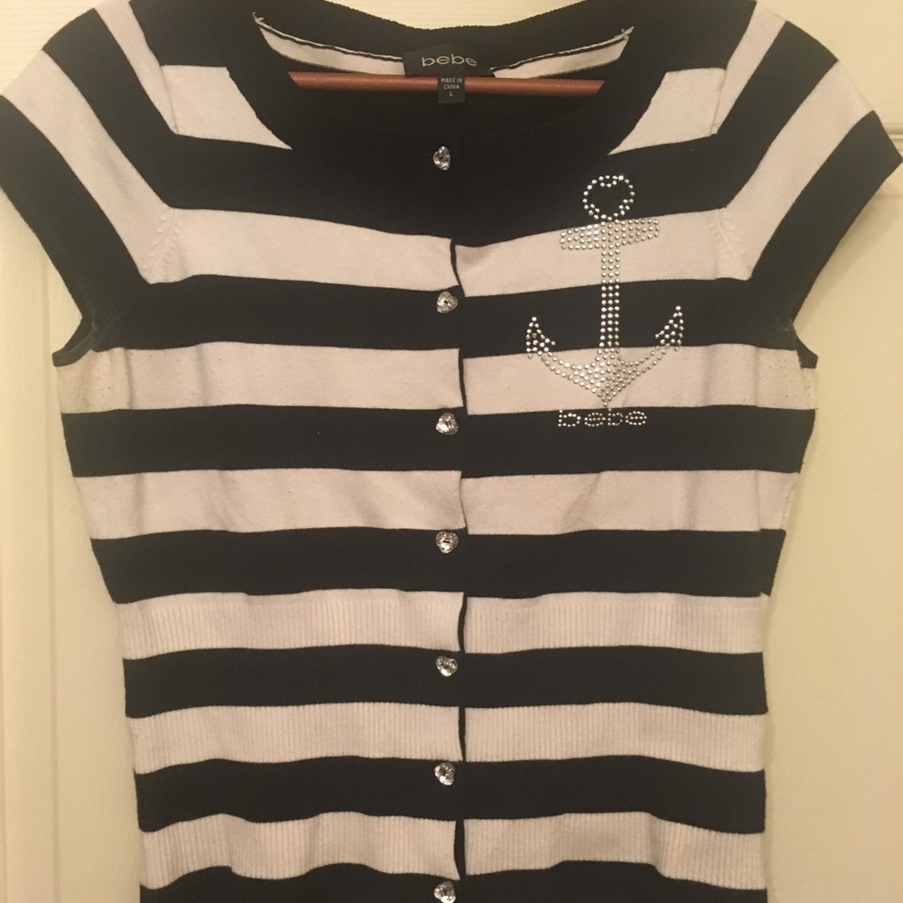 Bebe nautical anchor cardigan. Large.